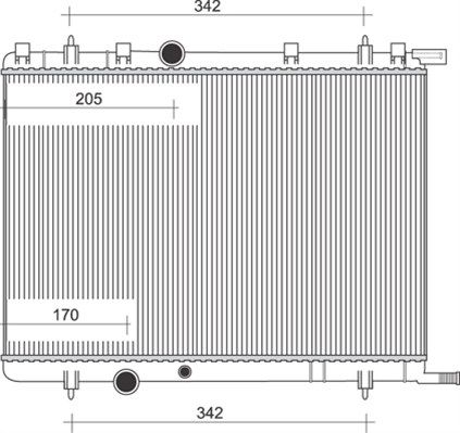 MAGNETI MARELLI radiatorius, variklio aušinimas 350213108009